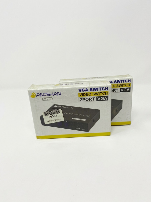 سوییچ VGA آنوشان A-809 | ۲ پورت + کیفیت ۱۰۸۰P + بدون برق + پلاگ اند پلی