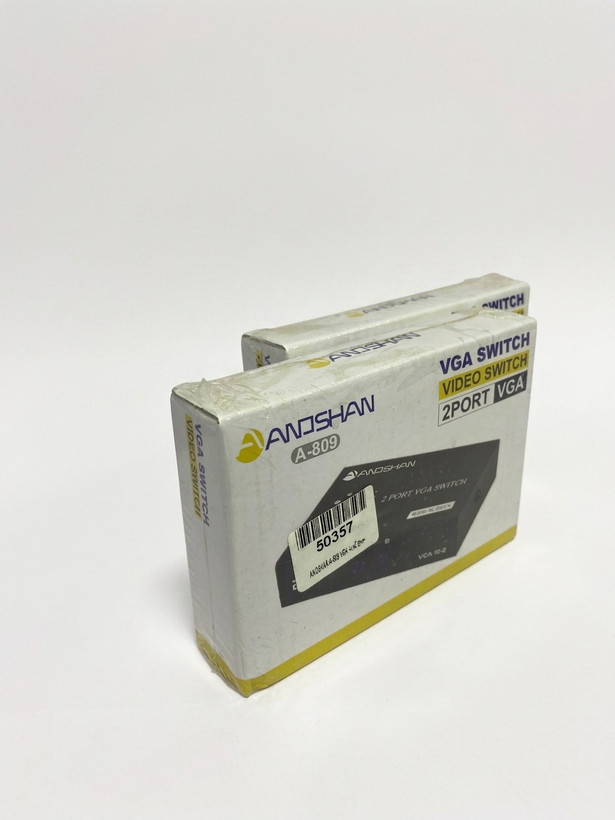 سوییچ VGA آنوشان A-809 | ۲ پورت + کیفیت ۱۰۸۰P + بدون برق + پلاگ اند پلی