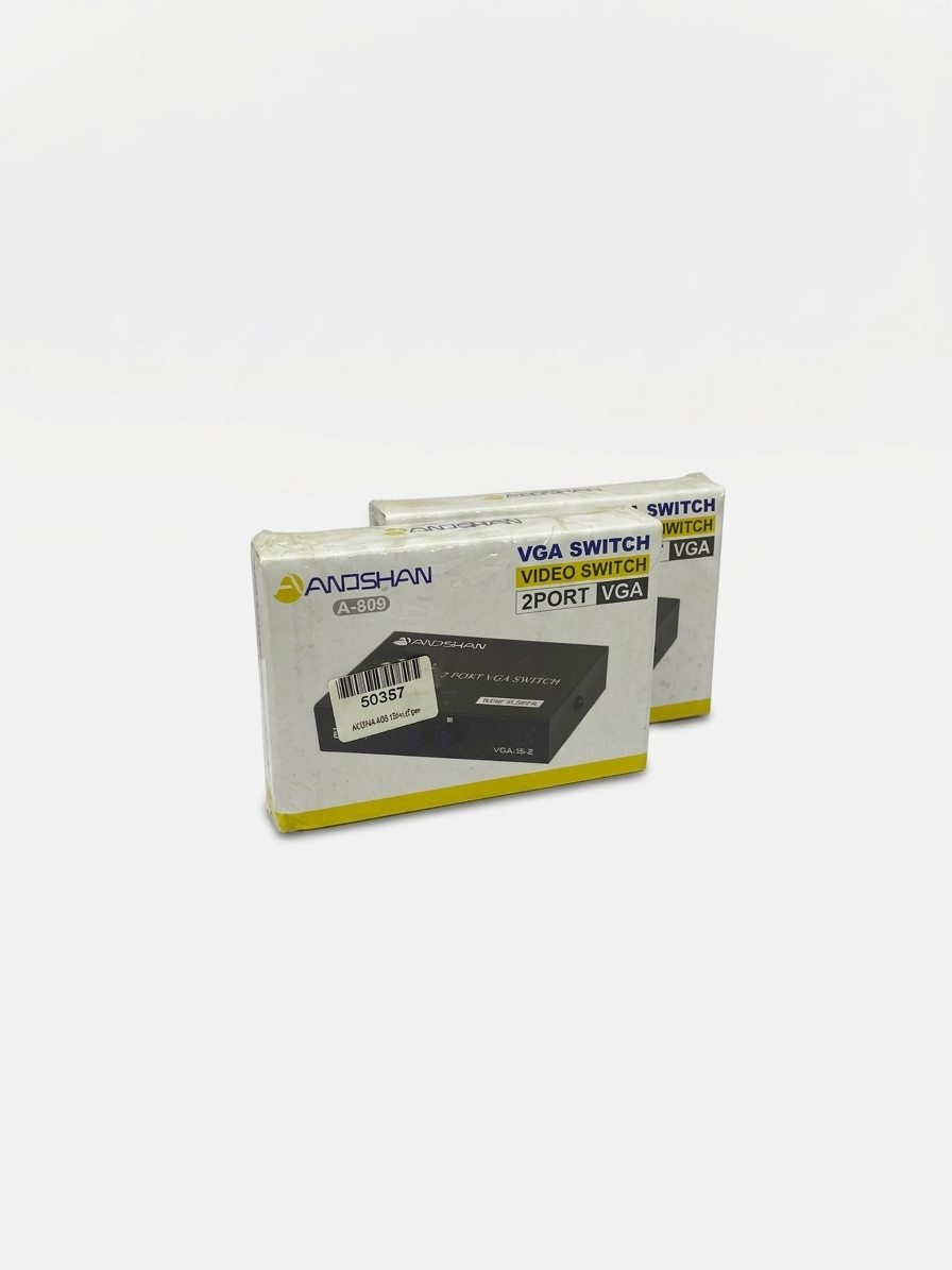 سوییچ VGA آنوشان A-809 | ۲ پورت + کیفیت ۱۰۸۰P + بدون برق + پلاگ اند پلی